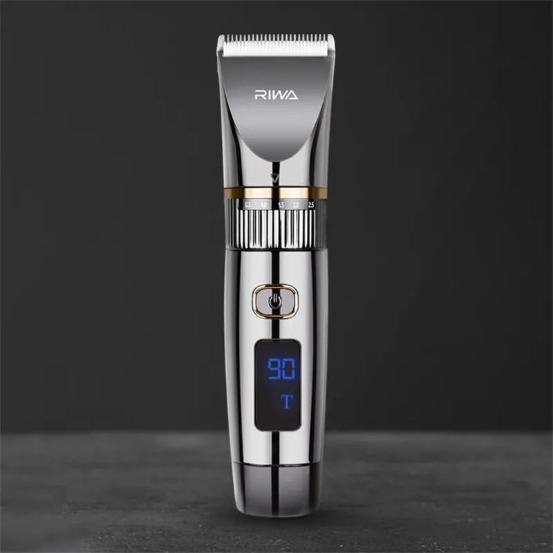 Xiaomi youpin riwa máquina de tosquiadeira elétrica 6051 cabelo corte sem fio barbeiro profissional para homem-barbeiro cabelo led display myyshop