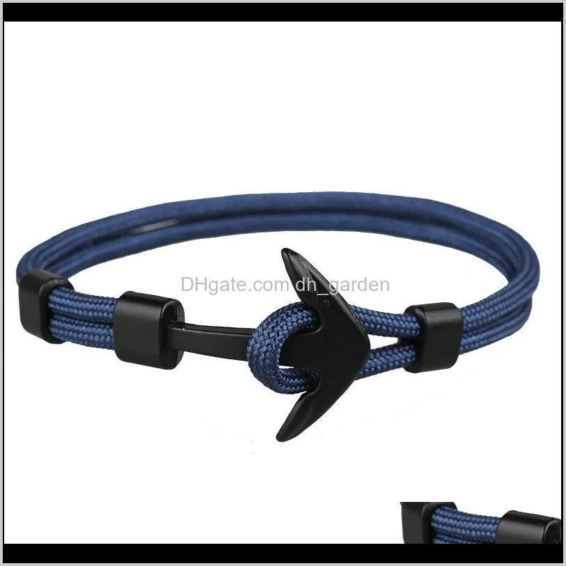 Popular Design Handmade Mens and Womens Paracord Anchor Bracelet Multi Colors Woven Bracelet for Wholesale ps1509
