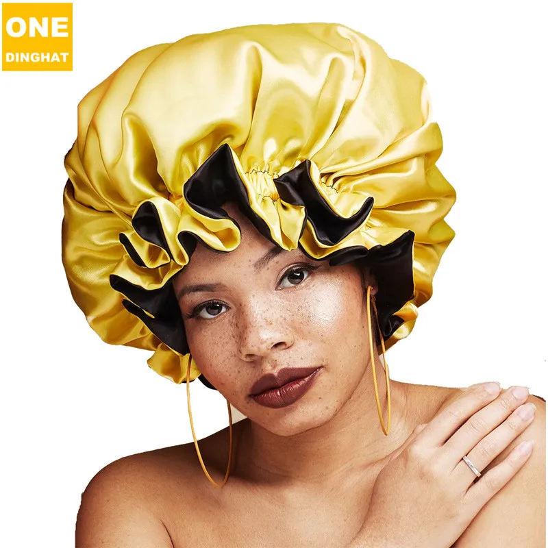 Silk Hair Bonnet For Sleeping, Bonnets For Women Double Layer