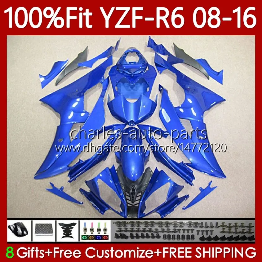 ヤマハYZF-R6 YZF R6 R6 6600ZF600 2008-2016 Bodywork 99NO.141 600CC YZFR6 08 2009 2010年2011年YZF-600 13 14 15 16 OEMフェアリンググロスブルー