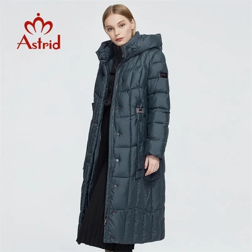 Astrid Vinter Kvinnors Coat Kvinnor Lång Varm Parka Plaid Fashion Tjock Jacka Hooded Bio-down Kvinnlig Kläderdesign 9546 210819