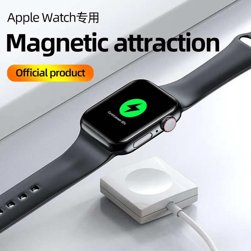 Doca de carregamento sem fio magnética portátil inteligente iwatch para Apple watch 7 6 5 4 3 2 1 Series