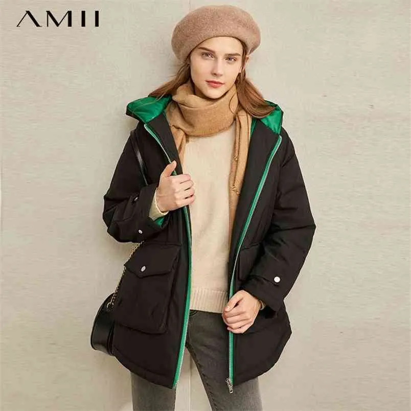 Korean fashion hooded cotton coat winter long loose raglan sleeve 11930344 210527