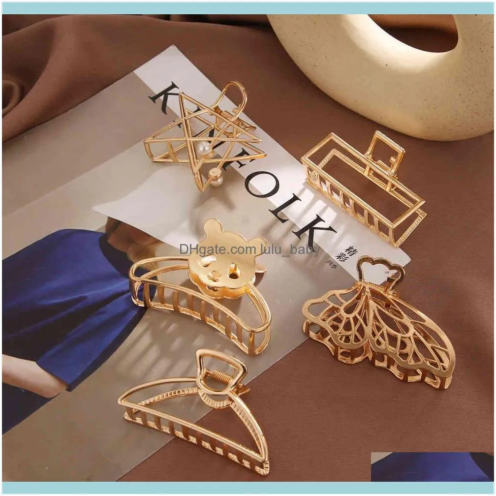 Hollow Out Butterfly Tassel Hair Pins For Women Girl Metal Golden Color Clip Jewelry Accessories Styling Tools