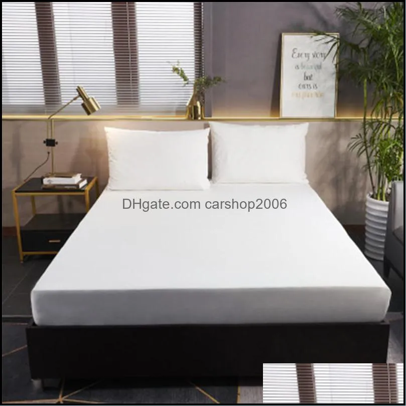 Sheets & Sets Home Textile Bedsheet 1 Piece For Bed Mattress Cover Sheet With Elastic Band Romantic Solid Color