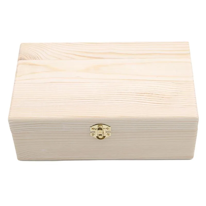 Drewniane pudełko do przechowywania dziennika kolor sosny prostokątny klapki litego drewna pudełko ręcznie rzemiosła biżuteria