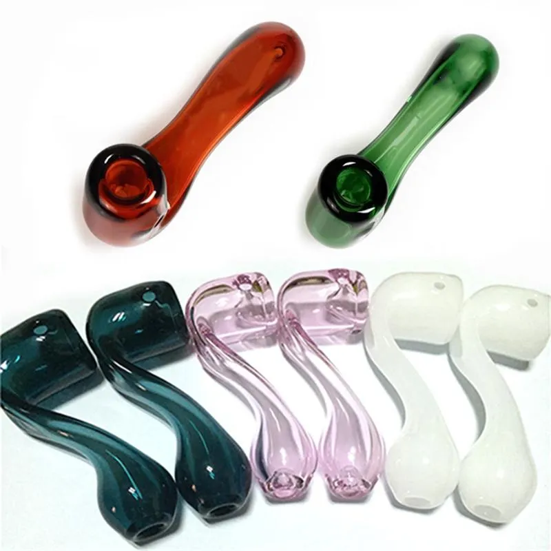 Labs Sherlock Glass Smoking Pipe Hand Cigarette Tobacco spoon Pipes for dry herb glass oil burner pipe