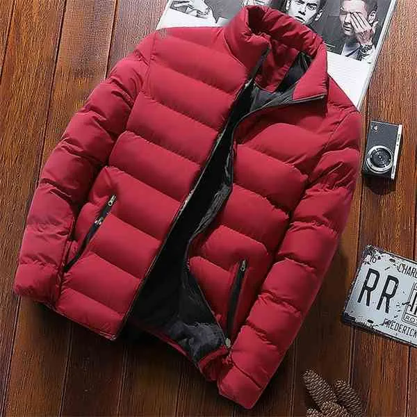 jacket Men's casual warm winter autumn zipper men's clothing waterproof windbreaker jacket men's jacket solid plus size drop X0621