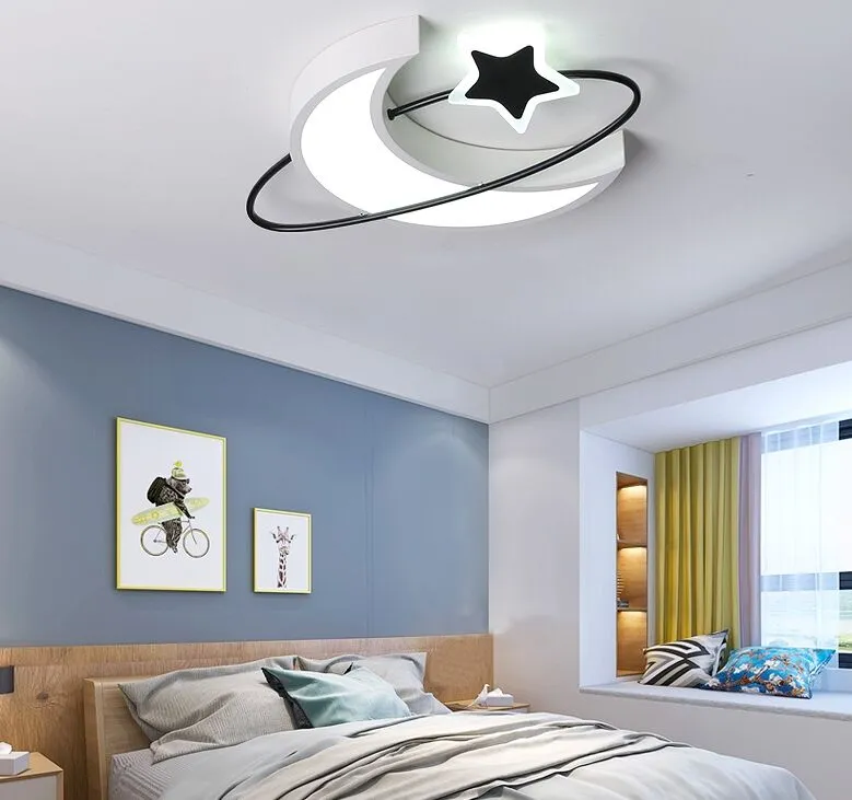 Led Moon Star Roof Light Kids Bedroom Ceiling Child Room Lamp Baby Sleeping 110V 220v