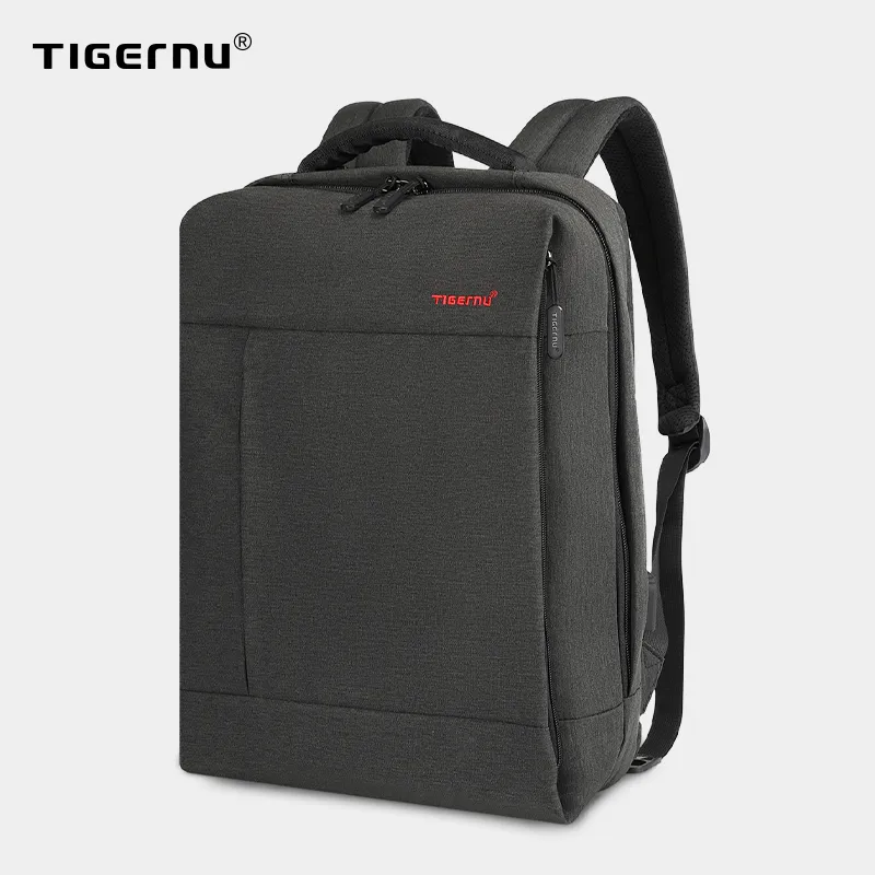 Zaino per uomo e donna Tigernu Brand Slim USB ricarica 14 Laptop da 15,6 pollici Borsa da scuola semplice antispruzzo per adolescenti