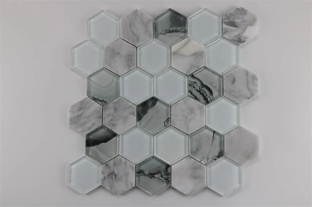 Estilo Nórdico Cerâmica Hexagonal Mosaico Cheio Cerâmica Pequena Cozinha Hexagonal Banheiro Banheiro Antiderrapante Piso Gelado Telha279O