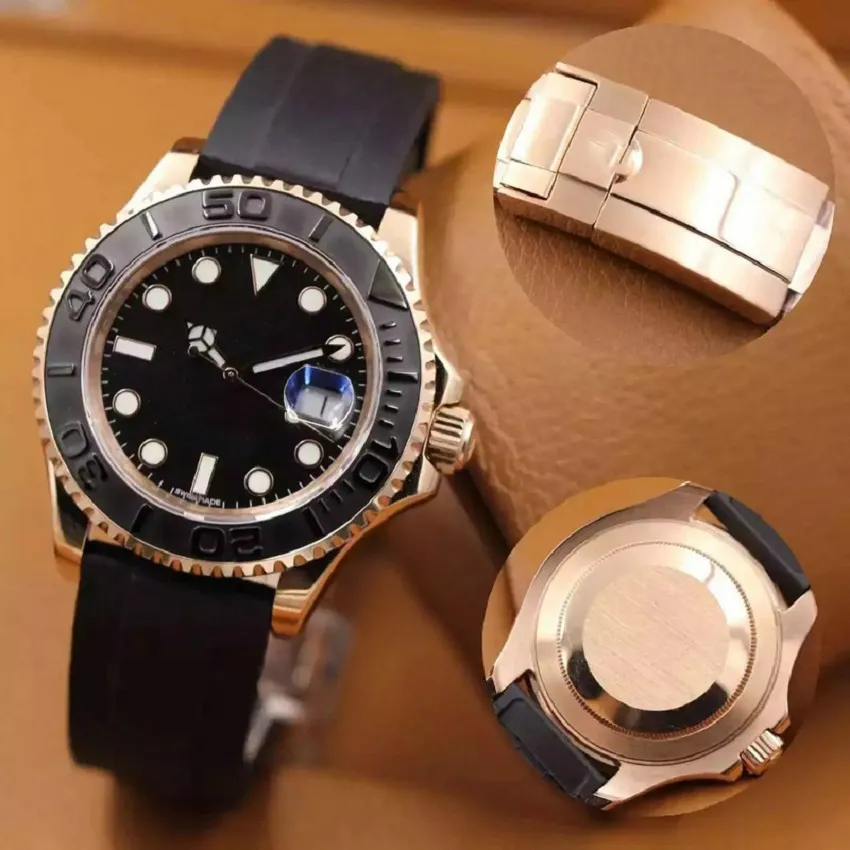 2021 nowy męski zegarek 2813 mechanizm automatyczny moda ze stali nierdzewnej zegarki mechaniczne mężczyźni gumowy pasek projektant zegarki na rękę luksusowy zegarek na rękę