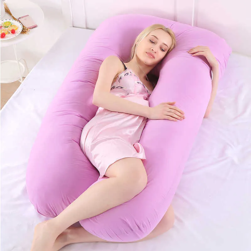 Almohada embarazada de 116x65cm para mujeres embarazadas Cojín para cojines  de embarazo Apoyo de maternidad Lactancia materna para dormir