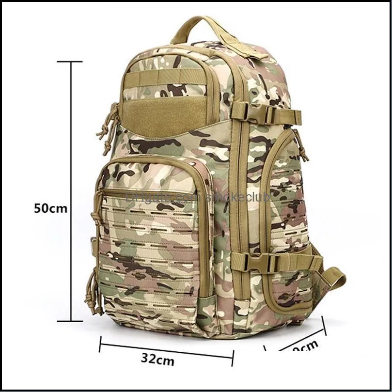 Outdoor Bags Camouflage Tactical Backpack Climbing Hunting Camping Hiking Traveling Bag Army Fan Large Capacity Backpack1