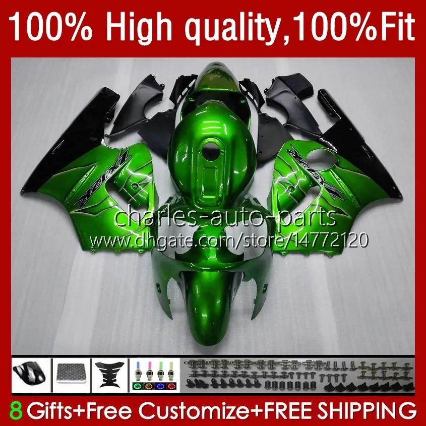 Впрыск для KAWASAKI ZX1200 ZX 12R 1200CC ZX12R 02 03 04 05 06 52HC.2 ZX 12 R green flames ZX-12R 2002 2003 2004 2005 2006 OEM обтекатели