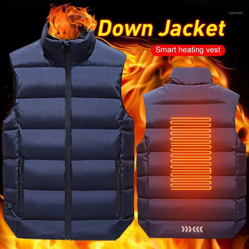 Outdoor T-Shirts Männer Winter Smart Heizung Baumwolle Weste USB Infrarot Elektrische Frauen Flexible Thermische Warme Jacke