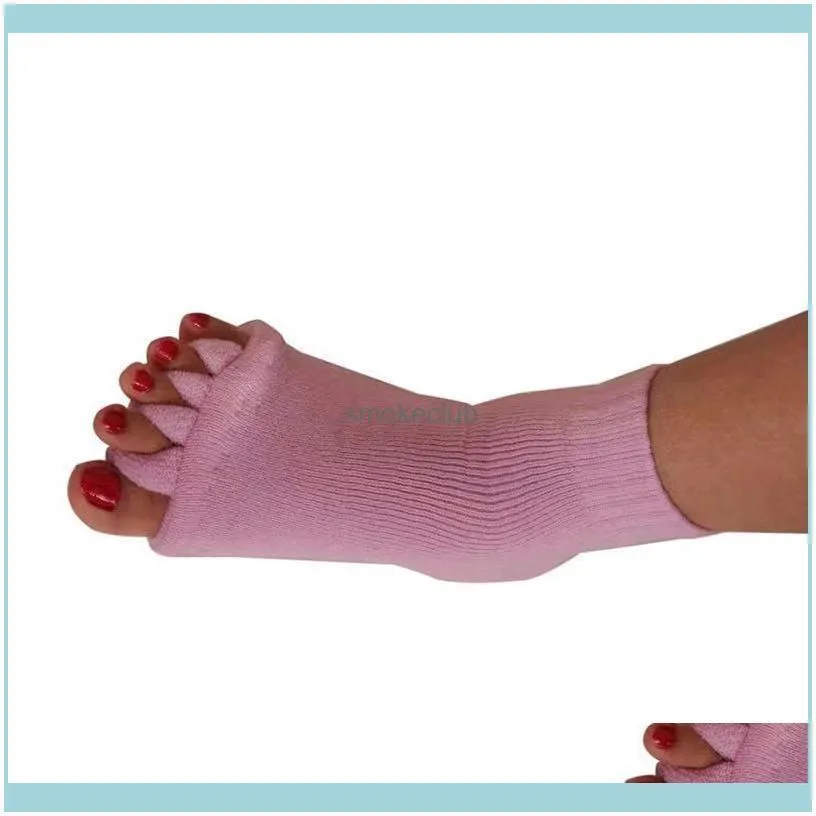 Sports Socks 2 Pairs Knit Five Finger Toe Women Correction Bunions Breathable Non Slip Sweat Absorption Adults Open Toes Yoga