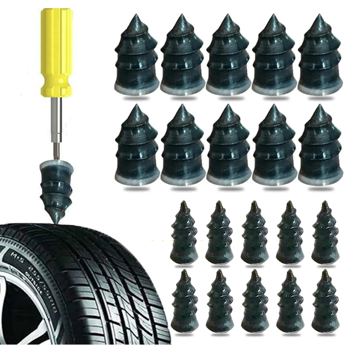 Car# Vacuum Tyre Repair Nail Tubeless Tire Repair Rubber Nails Repair Tool  10Pcs | eBay