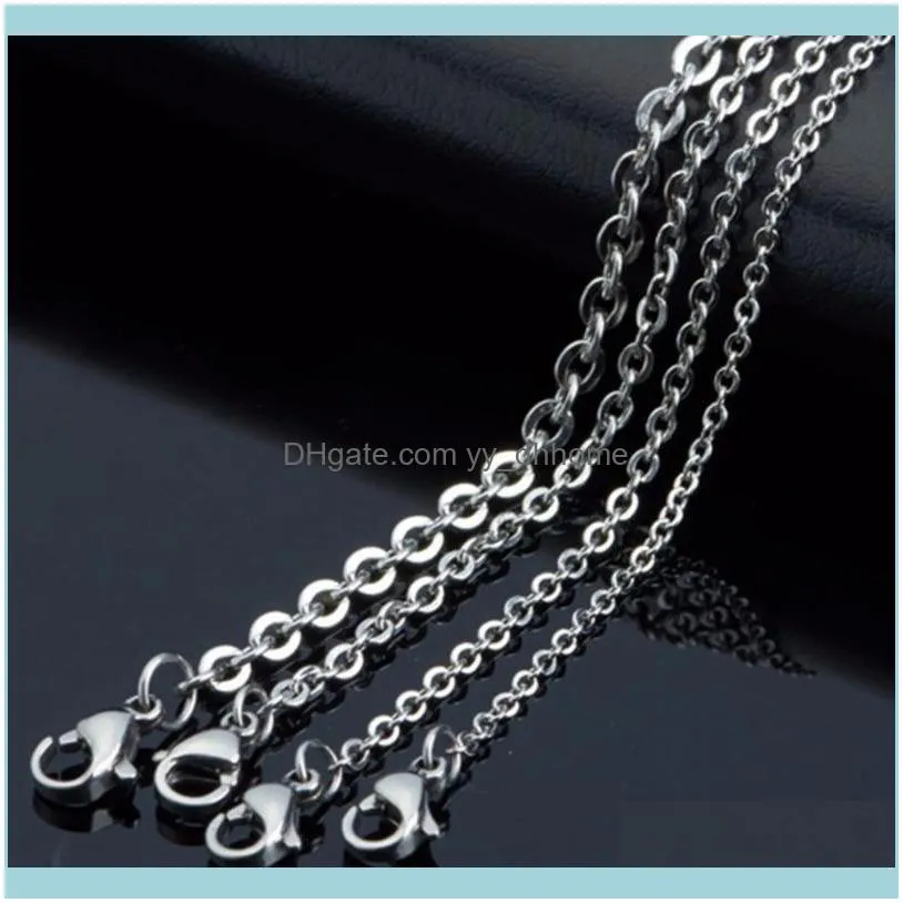 Chains 1.5/2/2.4/3mm 100pcs/Set Necklaces Wholesale Men Women Pendant Pure Stainless Steel Clavicle Chain Link