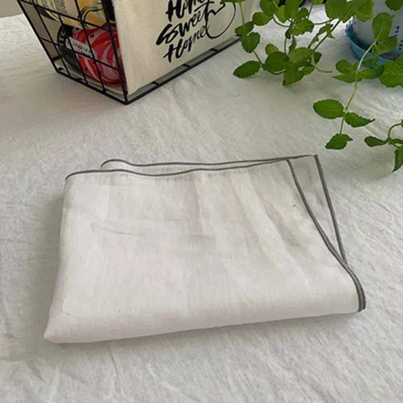 테이블 냅킨 12pcs 100 % Linen Napkins 36x43cm 씻어 일반 패브릭 차 점심 천으로 부드러운 면화 placemat visiette de