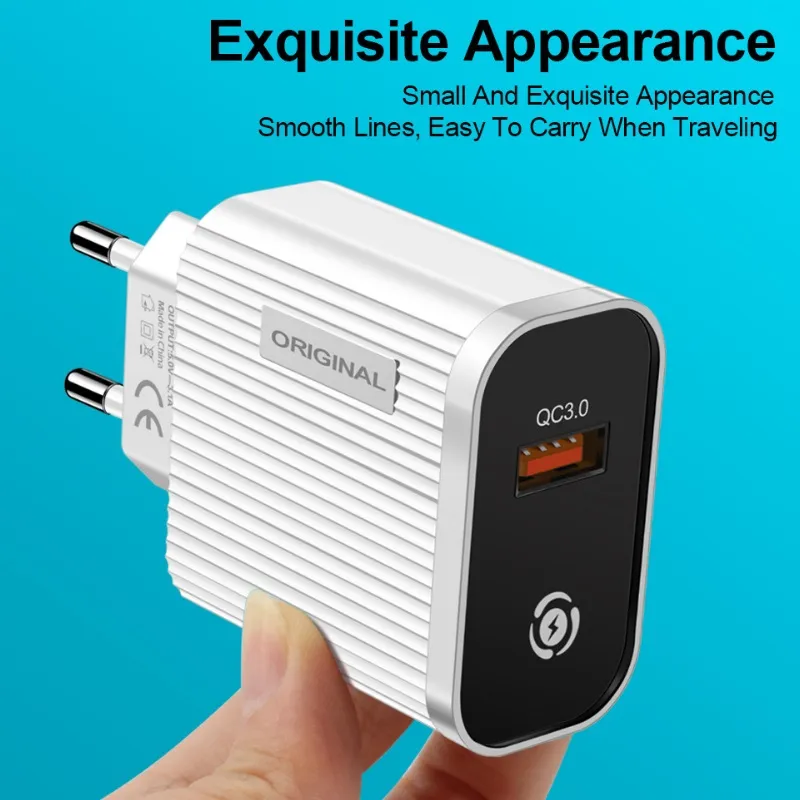 5 V 3A QC3.0 Fast Quick Charger EU US AC Home Reizen Wall Charger Pluggen voor iPhone Samsung HTC Android Phone Factory Groothandel