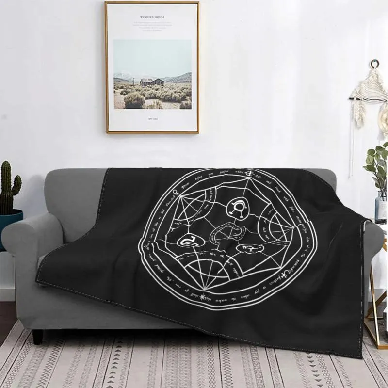 Dekens Human Transmutation Circle Tapijt Stroomden Textiel Een Bed Deken Covers Luxe Flanel