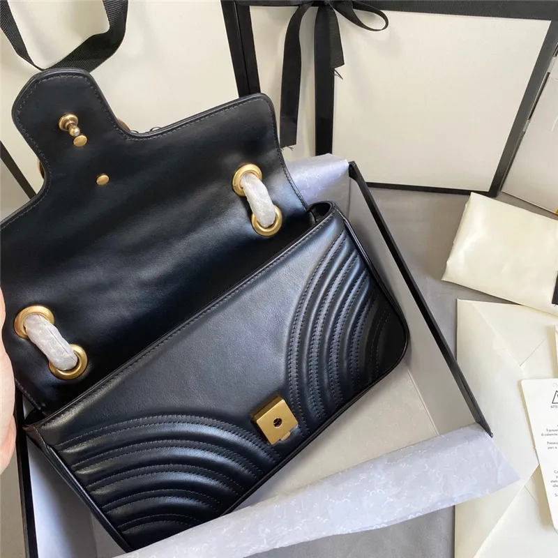 HangBags women Luxury Designer marmont Messenger handbag with Diamond Lattice ripple Buttons cross body 2021 New Best Fashion bags wth box