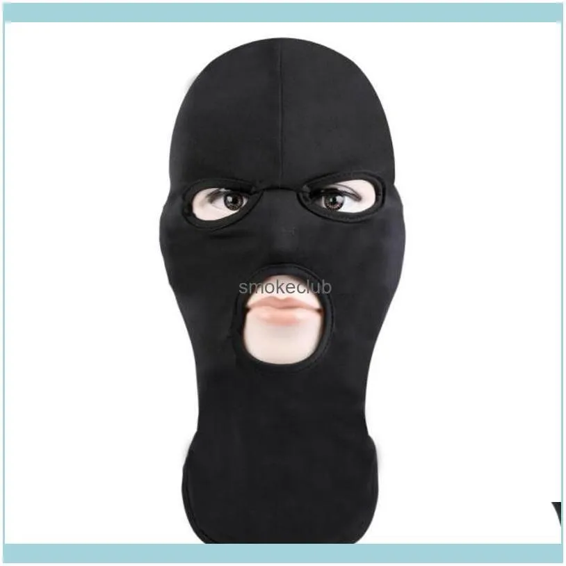Full Face Cover Mask Three 3 Hole Knit Hat Winter Stretch mask Thermal Ski Warm Face masks