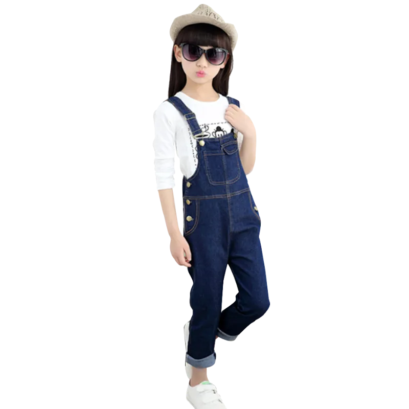 Overalls Mädchen Denim Strampler Jungen Overall Teenager Mädchen Kleidung Outfit Kleinkind Big Solid Overall