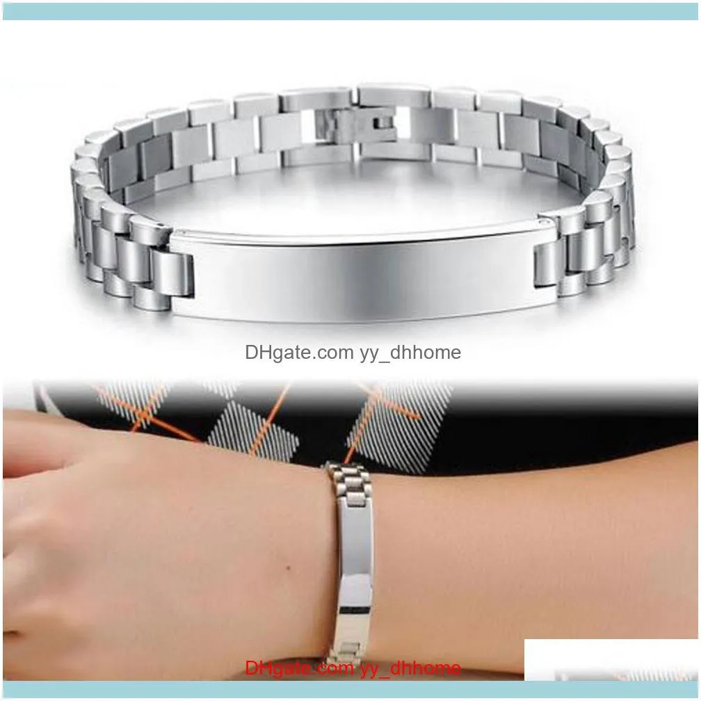 10mm ID Cuban Bracelets Charm 316L Stainless Steel Bracelet For Men Women Hip hop Jewelry Gifts adjustable Length