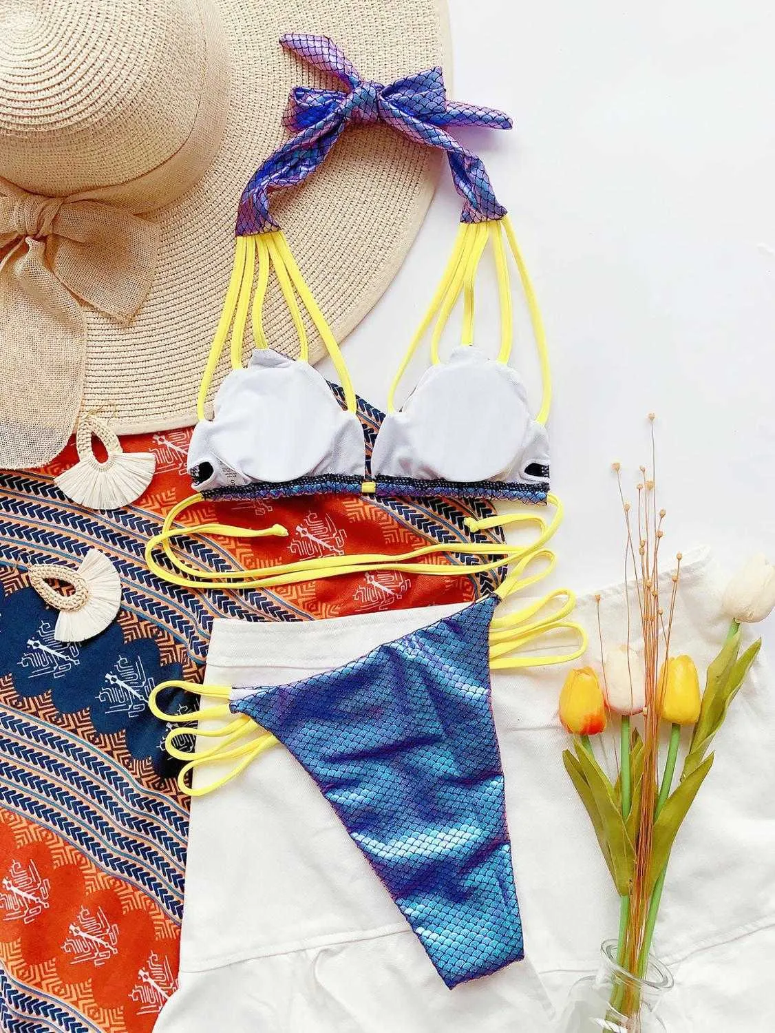 Fish Scales Bikini Micro Bikinis Women Sexy Bathing Design Swimsuit