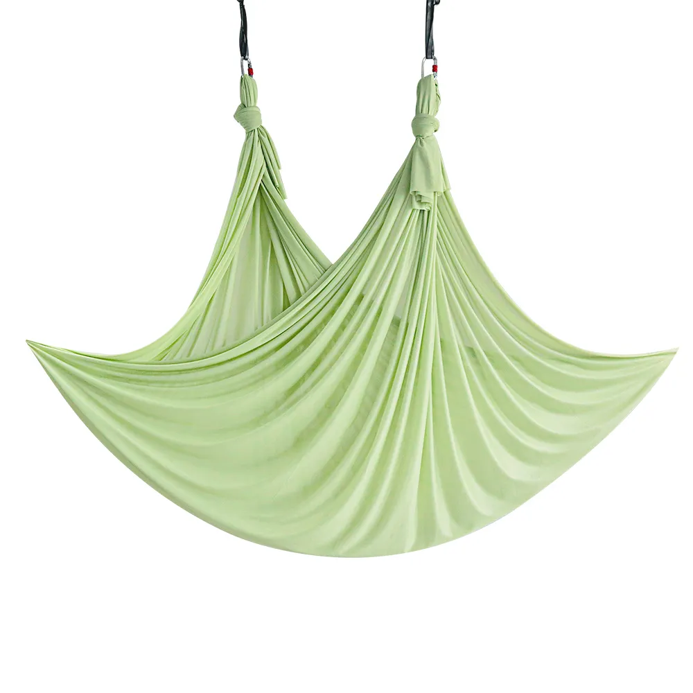 Voorafgaand fitness Aerial Yoga Swing Kit 5.5 Yard 5m * 2.8m Nylon Anti-Gravity Air Hangmat voor Oefening Q0219