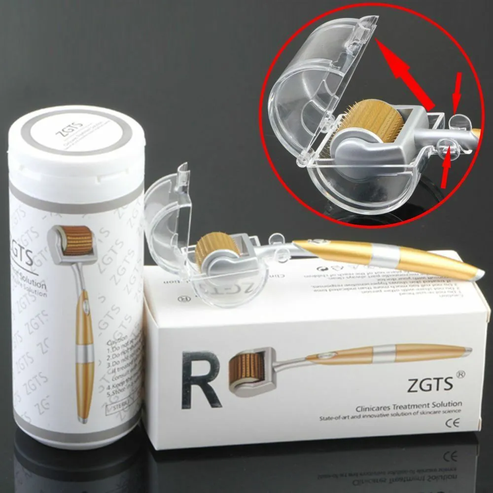 ZGTS High Quality Skin Care Titainium Aloy Micro Needle Derma Roller with 192 Needles