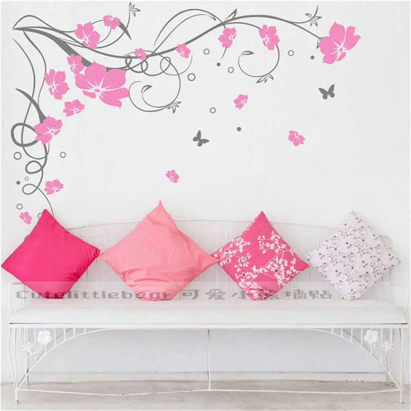 Sticker Mural Vinyle Bordure De Vigne – 3 Pieds De Large, Décoration Intérieure Contemporaine
