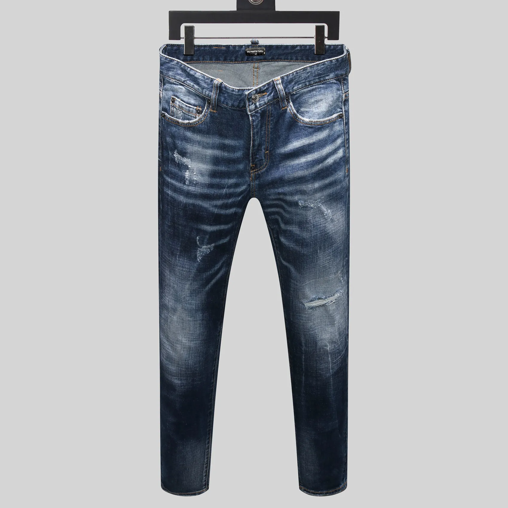 DSQ PHANTOM TURTLE Herren Jeans Herren Italienische Designer Jeans Skinny Ripped Cool Guy Causal Hole Denim Fashion Brand Fit Jeans Herren Washed Pants 65257