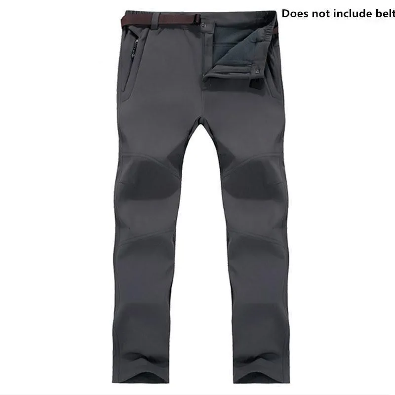 Pantaloni da esterno 2021 Pantaloni da trekking invernali da uomo in caldo pile Softshell Sportivo da uomo Sci spesso Taglie forti1