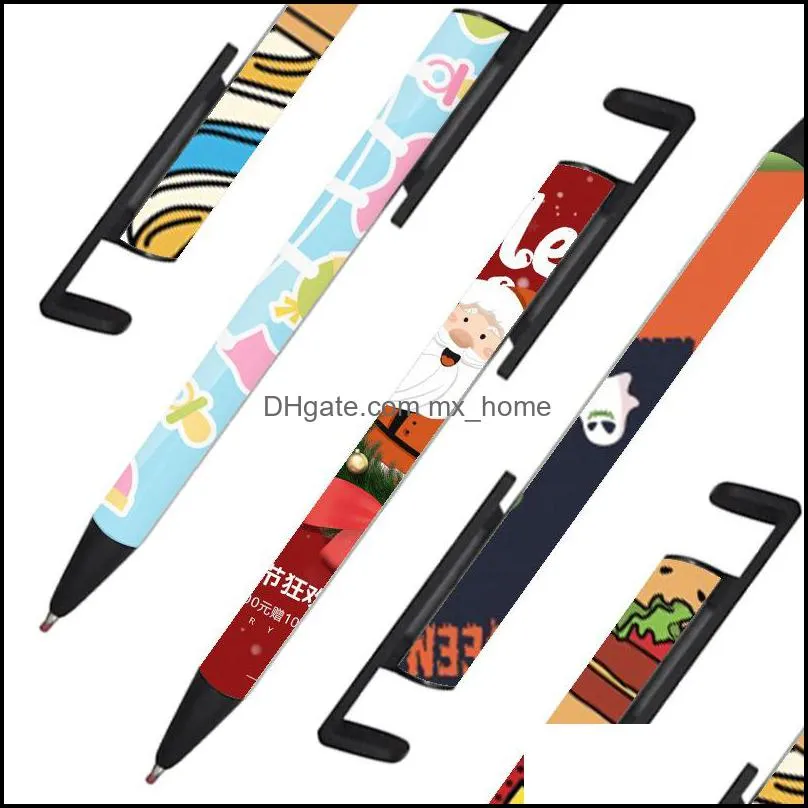 Blank Heat Transfer Pen Promotional Sublimation Customized Clip Black Ink Ballpoint Pens