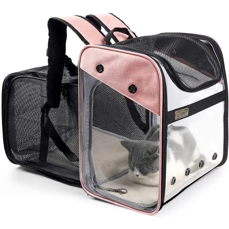 Cat Carriers,Crates Houses Designer Pet Backpack Carrier Pliable Sac Extensible Pour Petits Chiens Chats Transportant Des Voyages En Plein Air