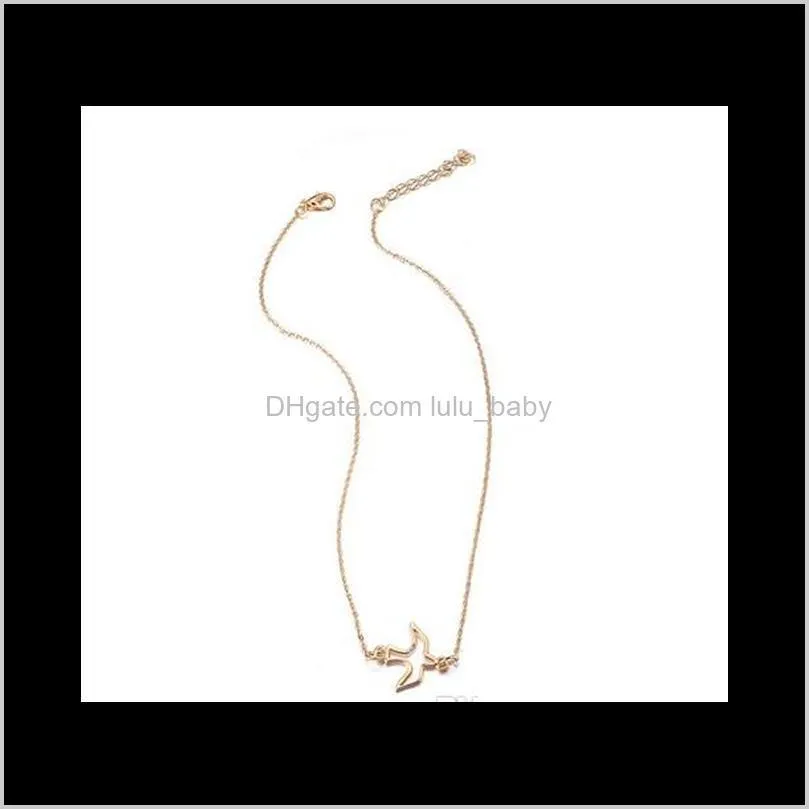  Pigeon Charm Necklaces Gold Tone Japan & Korea Style Chokers Pendant Necklaces For Girls/Ladies