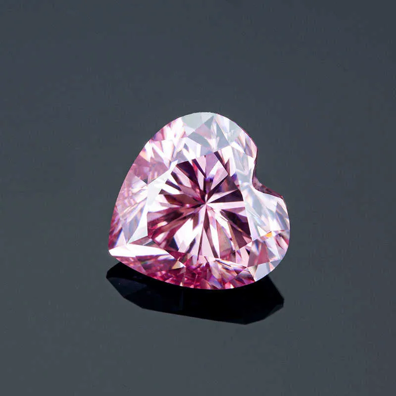 Preço de atacado por Carat Pink Heart Forma 3EX VVS Moissanite Diamond Loose Gemstone H1015