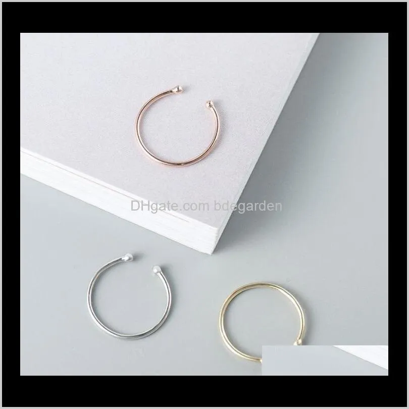 jewelry S925 sterling silver rings for women open simple band rings hot fashion free of shipping