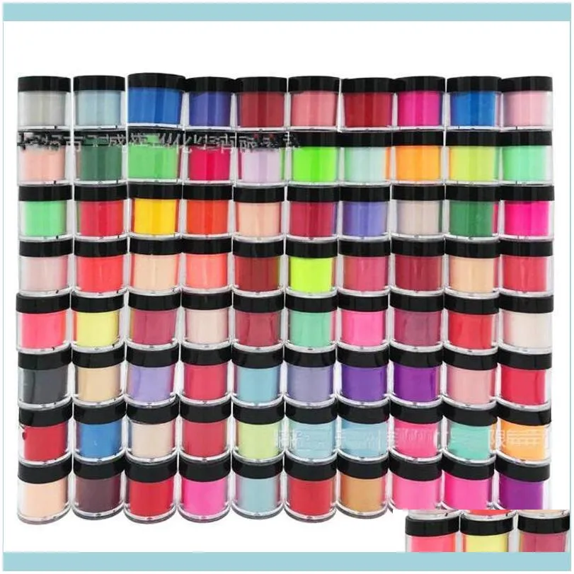 10g/box Fast Dry Nail Dipping Powder Acrylic 3 In 1 French Nails Match Color Gel Polish Nail Lacuqer Dip Powder 90color