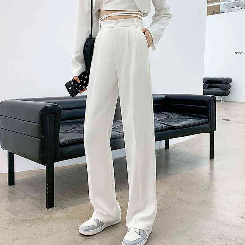 Women Trousers Long Wide Leg Pants Female High Waist Office Ladies