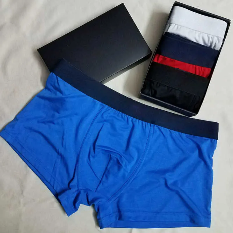 boxer da uomo Mutande 1 scatola = 3 pezzi Pantaloncini da uomo classici sexy Intimo Intimo traspirante Sport casual Confortevole boxer natalizio di taglia asiatica