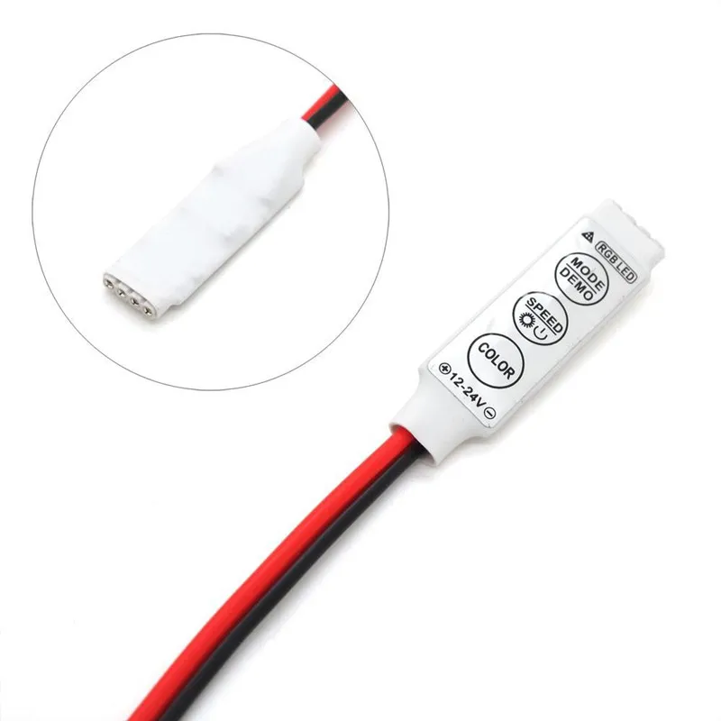 حلم اللون rgb led تحكم باهتة التبديل dc 5 فولت dv12v مصغرة 3KEY ل SMD 3528 5050 5630 SM16703 SK6812 RGBW LED قطاع 4pin