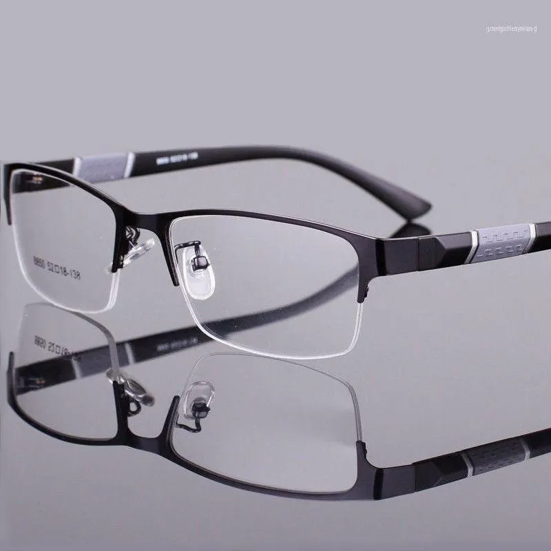 Sunglasses Anti Blue Light Semi Rimless Reading Glasses Square Half Frame Business Male +1.0 +1.5 +2.0 +2.5 +3.0 +3.5+4.0