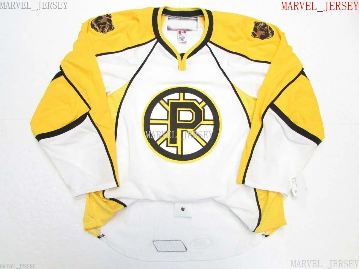 Custom Providence Bruins Ahl White Hockey Jersey Stitch أي رقم اسم XS-5XL