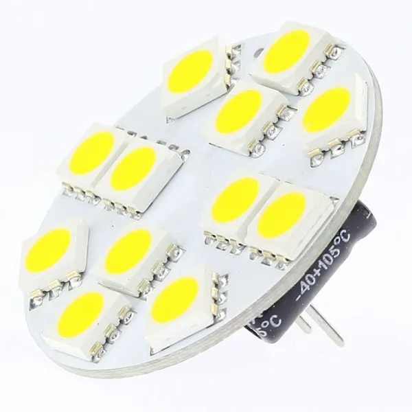 G4 LED 12LED 5050 LEDS BACK PIN 30V Lamp 240-264LM 3W Yachts Boats Ships Automobiles Carts