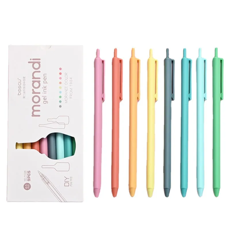 Kaco Sign Pen Gel Pen 0.5mm Refill Smooth Ink Schrijven Duurzaam Ondertekening Pen 5 Kleuren Vintage Kleur Macarons Pennen Gift Set