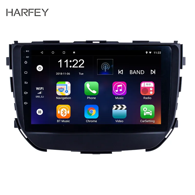 8-Core 2 Din DVD DVD GPS Multimedia Navi Player Android 10,0 para 2016-2018 Suzuki Brezza 9 polegadas Touchscreen WiFi